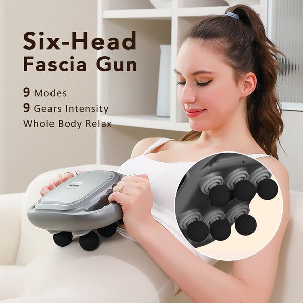 Electric Handheld Body Massager with Rolling Balls for Deep Tissue Pain Relief & Relaxation | جهاز مساج يدوي كهربائي للجسم مع كرات دوارة لتخفيف الألم والاسترخاء العميق