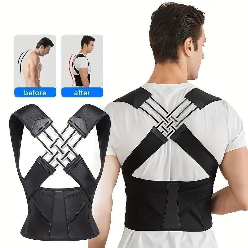 Adjustable Posture Corrector Back Support Belt for Men & Women – Spine Alignment & Pain Relief | حزام تصحيح القوام قابل للتعديل للرجال والنساء لدعم الظهر وتخفيف الألم