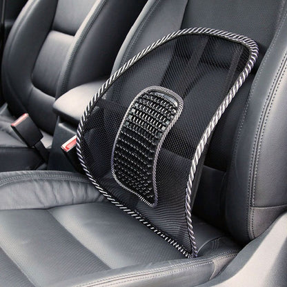 Ergonomic Car Seat Lumbar Support with Massage Beads for Back Pain Relief | وسادة دعم أسفل الظهر للسيارة بتصميم مريح مع خرز مساج لتخفيف آلام الظهر