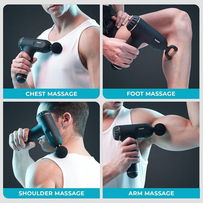 Portable Deep Tissue Massage Gun for Muscle Recovery & Pain Relief | جهاز مساج عضلي محمول للتدليك العميق وتخفيف الألم