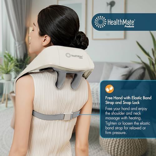 Electric Neck & Shoulder Massager with Heat for Pain Relief & Relaxation | جهاز مساج الرقبة والكتف الكهربائي مع الحرارة لتخفيف الألم والاسترخاء