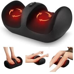 Electric Shiatsu Foot & Leg Massager with Heat for Deep Tissue Pain Relief & Relaxation | جهاز مساج شياتسو للقدمين والساقين مع الحرارة لتخفيف الألم والاسترخاء العميق