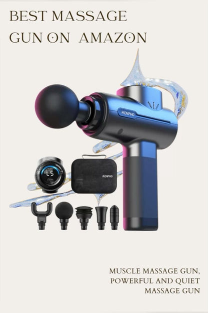 Portable Deep Tissue Massage Gun for Muscle Recovery & Pain Relief | جهاز مساج عضلي محمول للتدليك العميق وتخفيف الألم